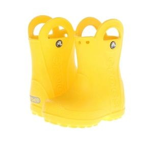 C8 Crocs Rain Boot Yellow Unisex Child Toddler boy girl shoe peppa pig spring